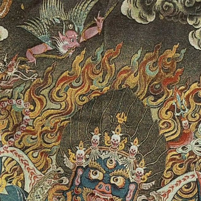 Embroidery House - Tapeçaria de parede Thangka de 35
