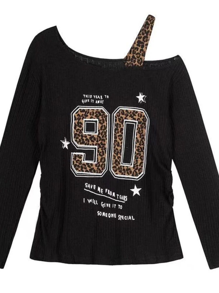 Embroidery Tshirt - Camiseta Feminina Y2K com Estampa de