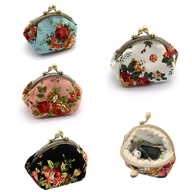Embroidery Wallet - Bolsa de Moedas Feminina Vintage com