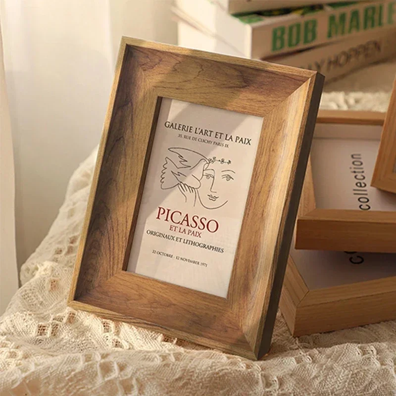 Frame Display Wood - Moldura de madeira para fotos, 5/6/7/8/10