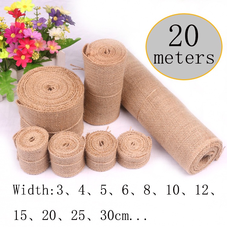 Linen Fabric Natural - Fita de Juta Natural de 5-30CM,
