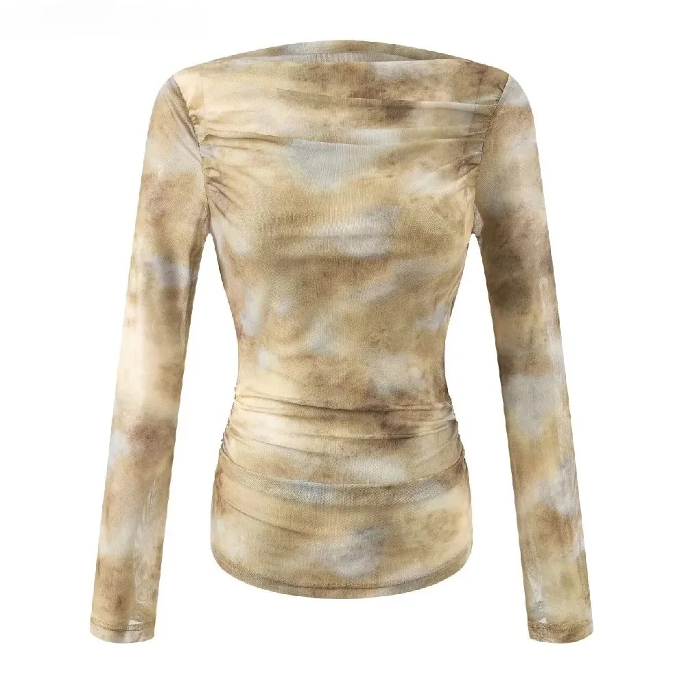 Embroidery Tshirt - Camiseta Feminina 2025 com Estampa Tie-Dye