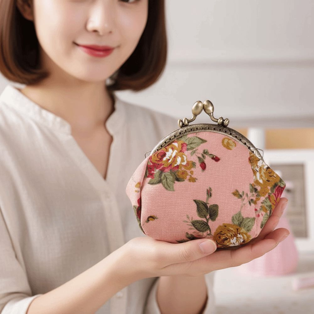 Embroidery Wallet - Bolsa de Moedas Antiperda com Fecho