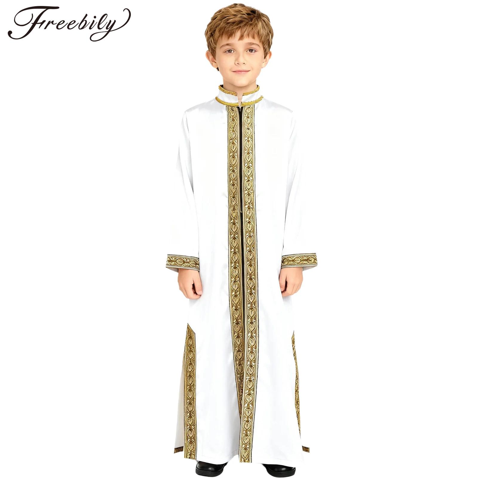 Embroidery Converter - Meninos ouro bordado maxi muçulmano thobe