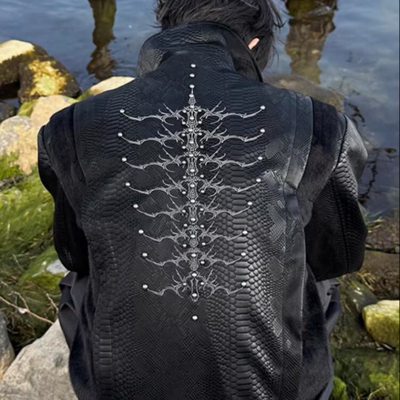Jaqueta Masculina Preta com Es - Embroidery Jacket avaliação e preço