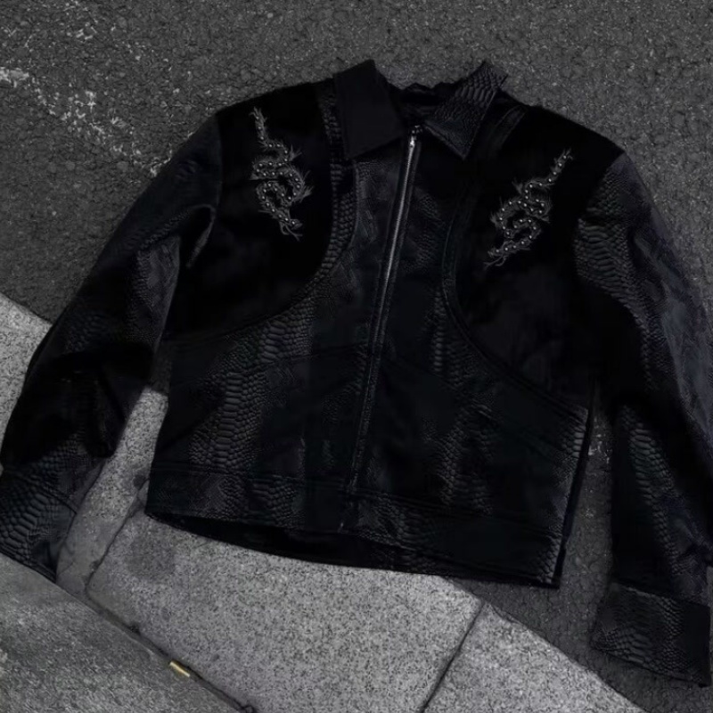 Jaqueta Masculina Preta com Es - Embroidery Jacket avaliação e preço