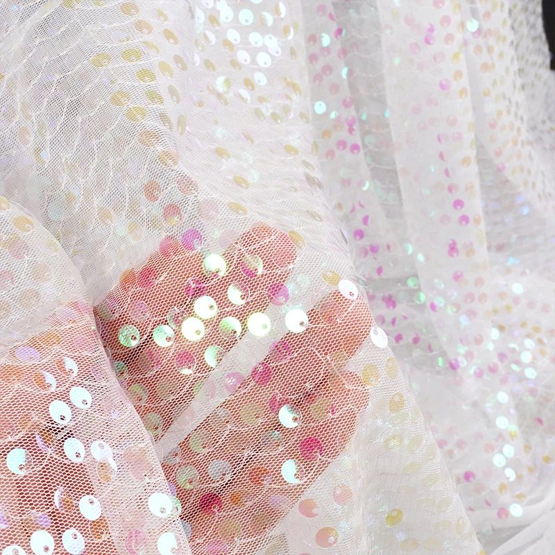 Tecido bordado de lantejoulas  - Embroidery Gradient avaliação e preço