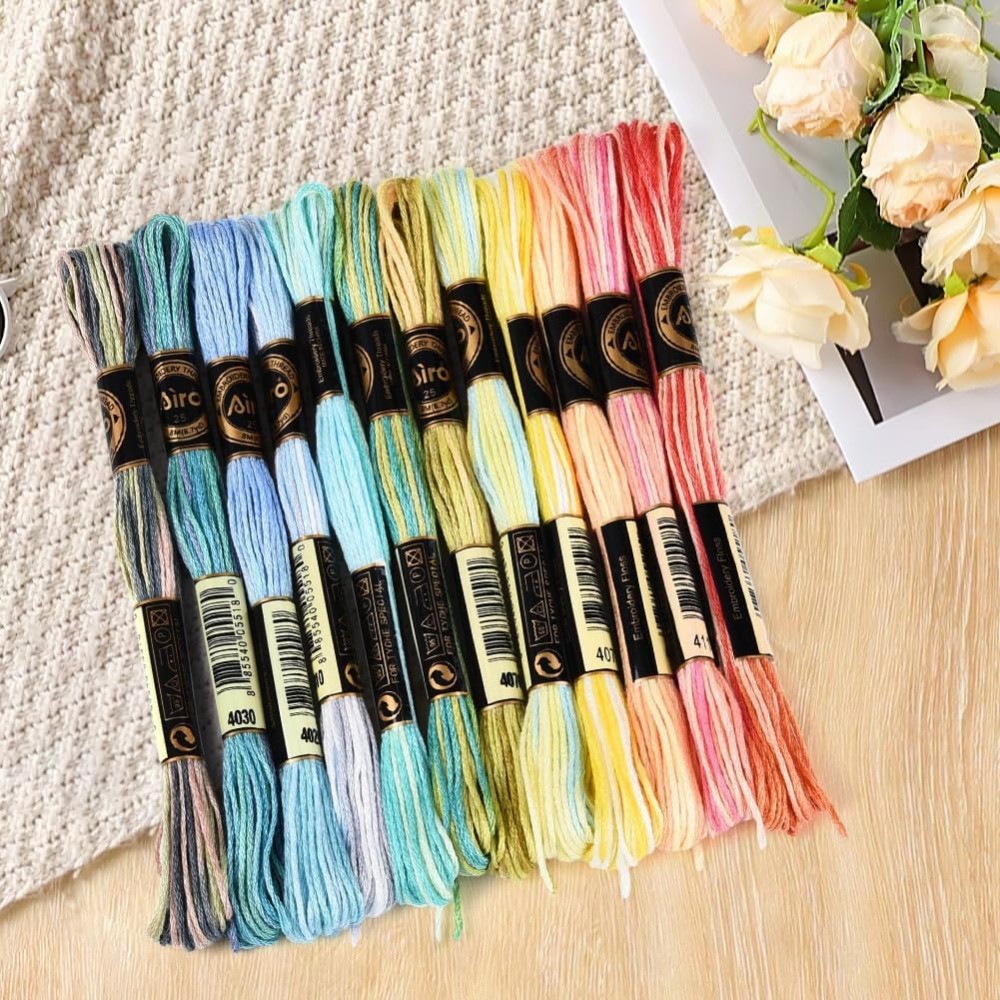 12 Meadas 105 Jardas 6 Fios Li - Embroidery Gradient avaliação e preço
