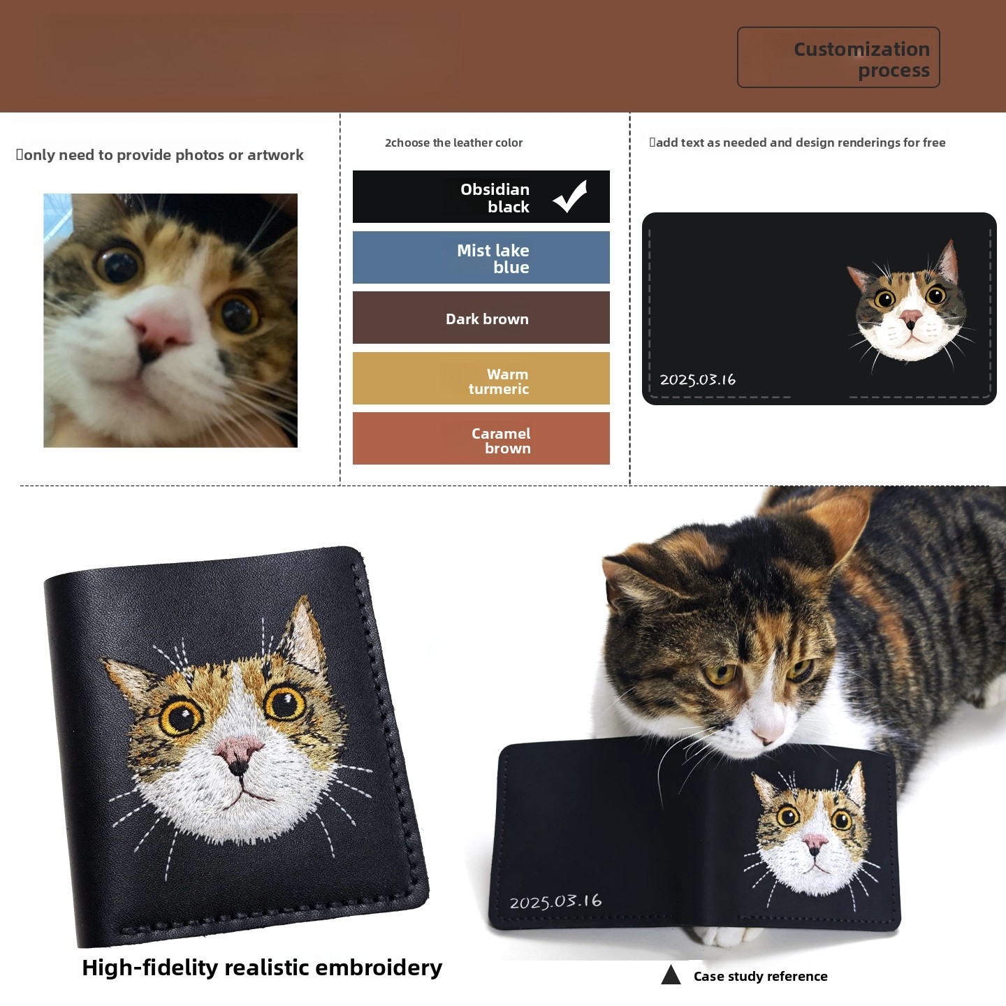Carteira de Couro Genuíno Pers - Embroidery Wallet avaliação e preço