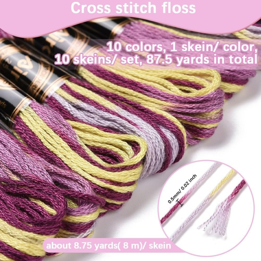 6 fios roxo variegado bordado  - Embroidery Gradient avaliação e preço