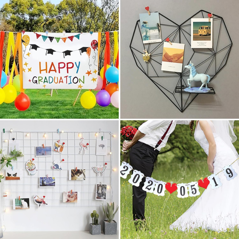 50 pçs coração branco prendedo - Embroidery House avaliação e preço