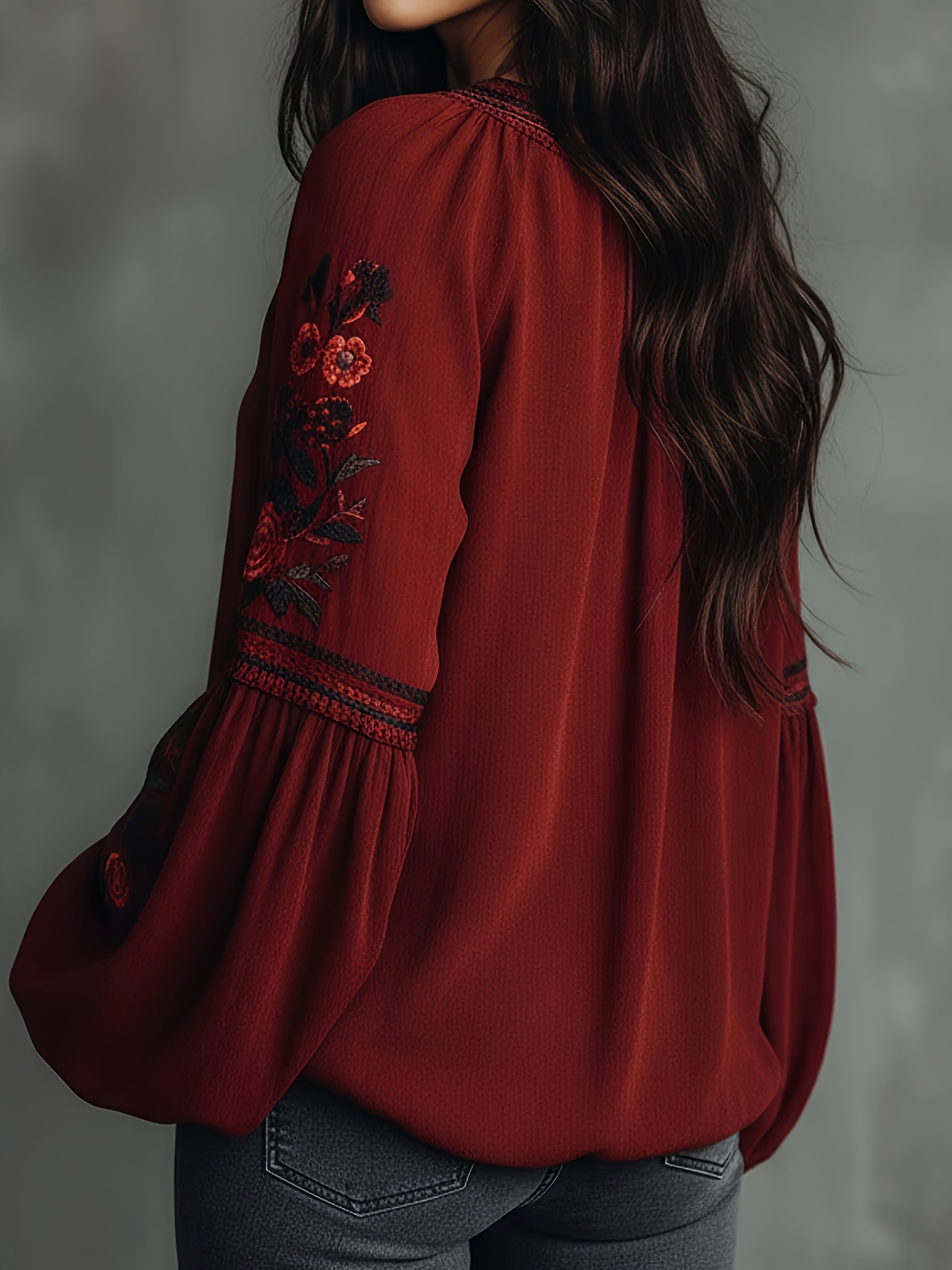 Blusa feminina de primavera re - Embroidery Tshirt avaliação e preço