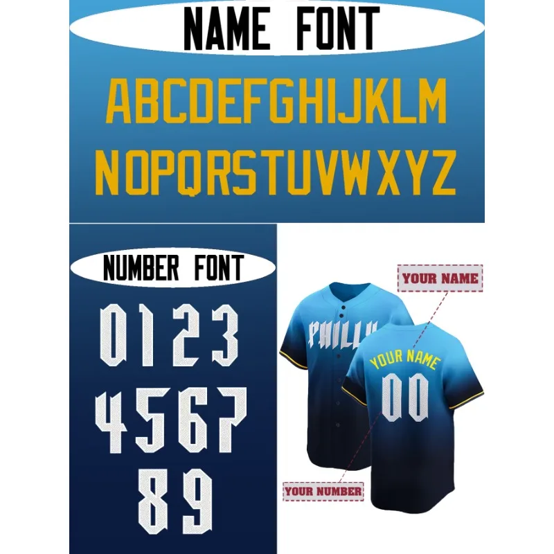 Nome e número personalizados c - Embroidery Gradient avaliação e preço