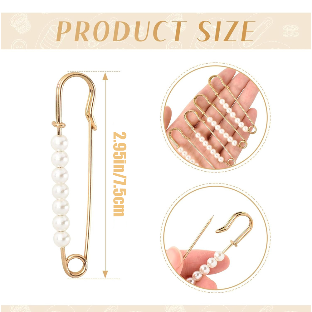 5 peças broche de pérola falsa - Embroidery House avaliação e preço