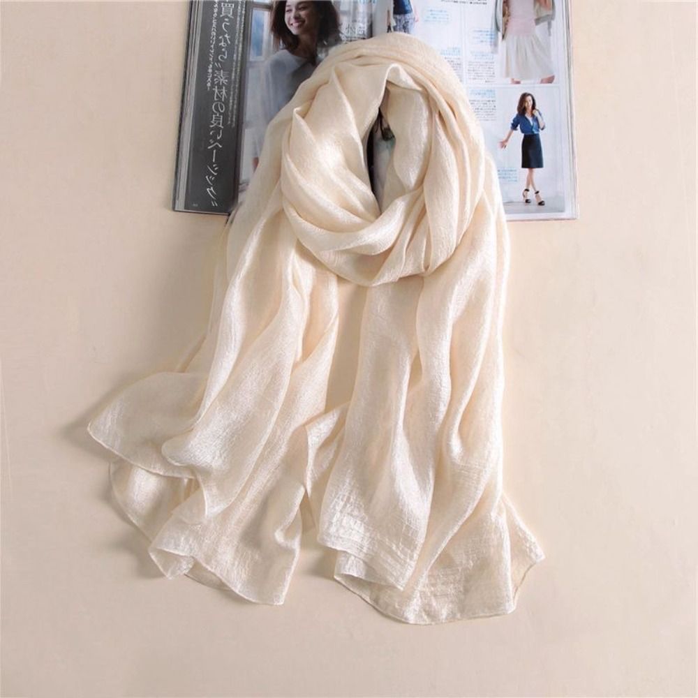 Lenço de linho liso para mulhe - Linen Fabric Natural avaliação e preço