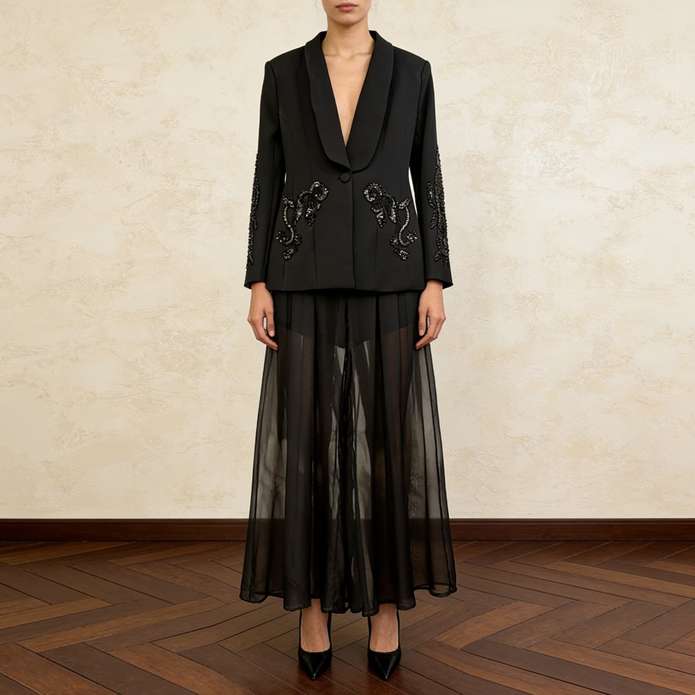 Conjunto Feminino de Duas Peça - Embroidery Jacket avaliação e preço