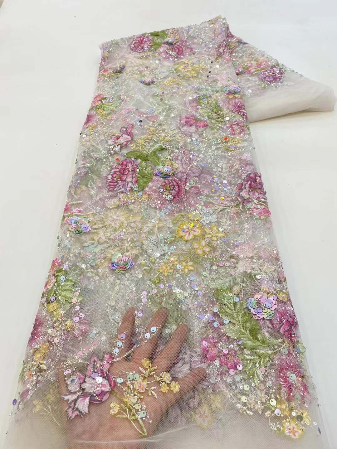 Tecido de Renda Africana 2026  - Embroidery Gradient avaliação e preço