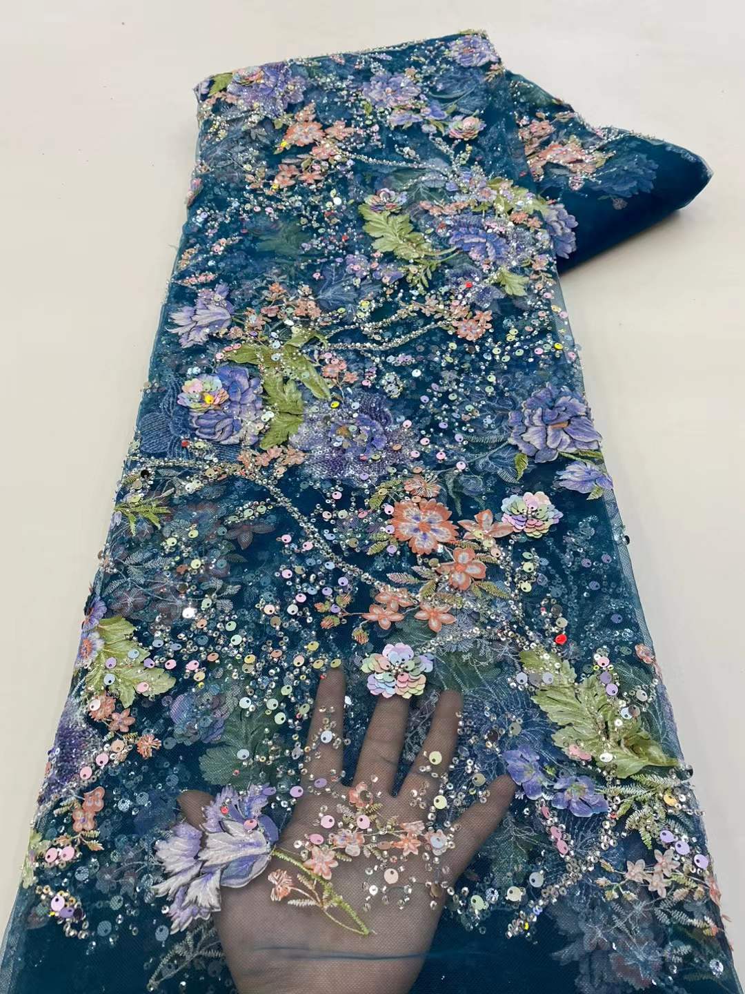 Tecido de Renda Africana 2026  - Embroidery Gradient avaliação e preço