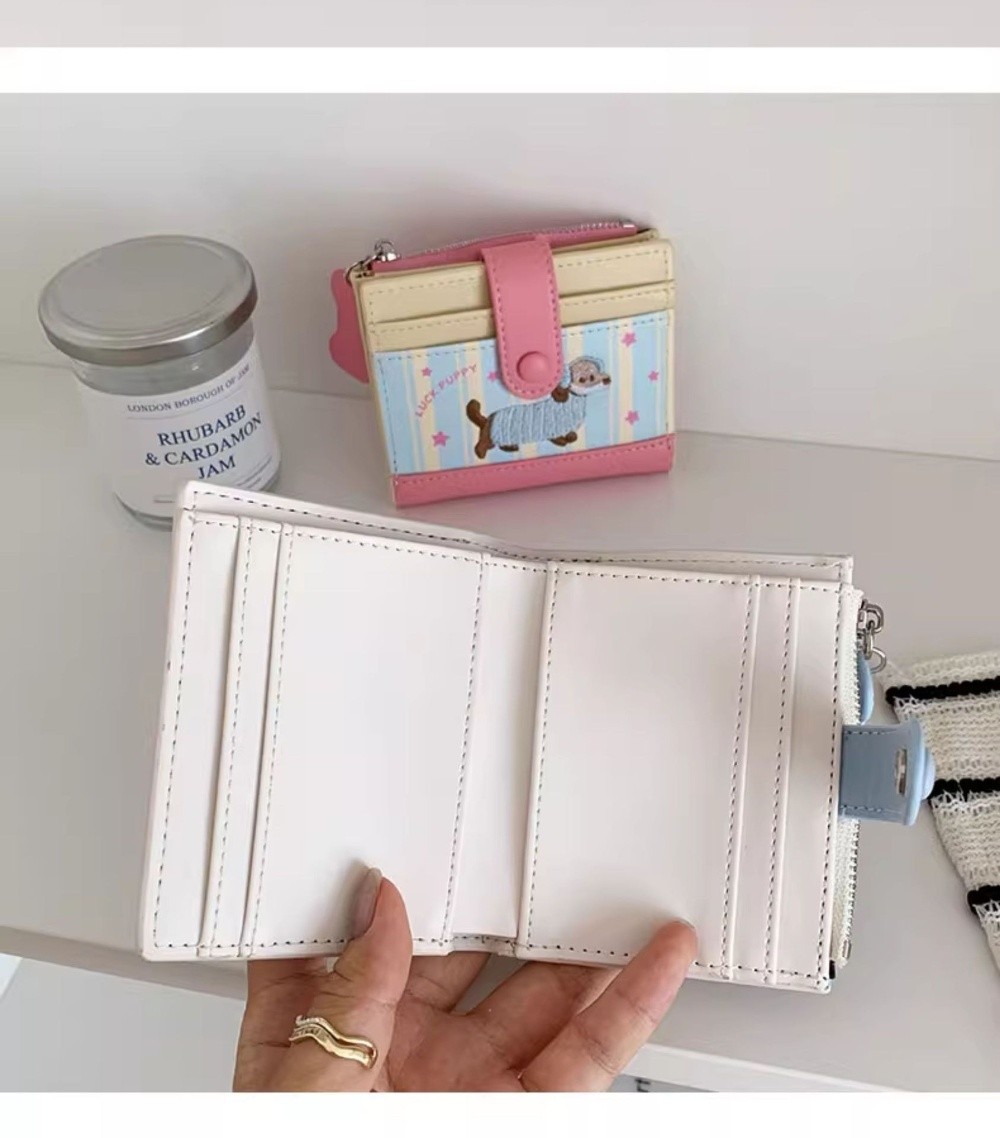 Estilo coreano dachshund borda - Embroidery Wallet avaliação e preço