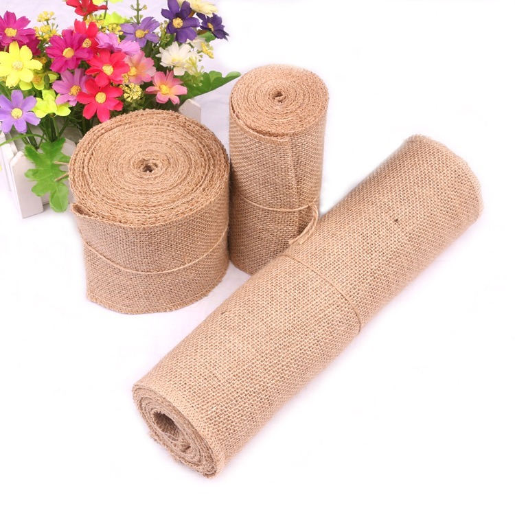 Fita de Juta Natural de 5-30CM - Linen Fabric Natural avaliação e preço