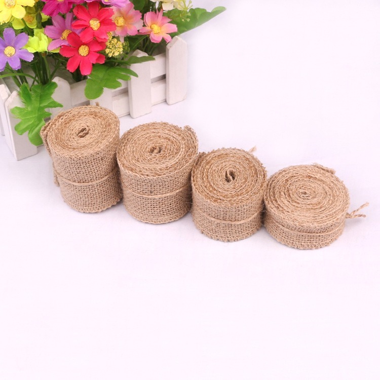 Fita de Juta Natural de 5-30CM - Linen Fabric Natural avaliação e preço