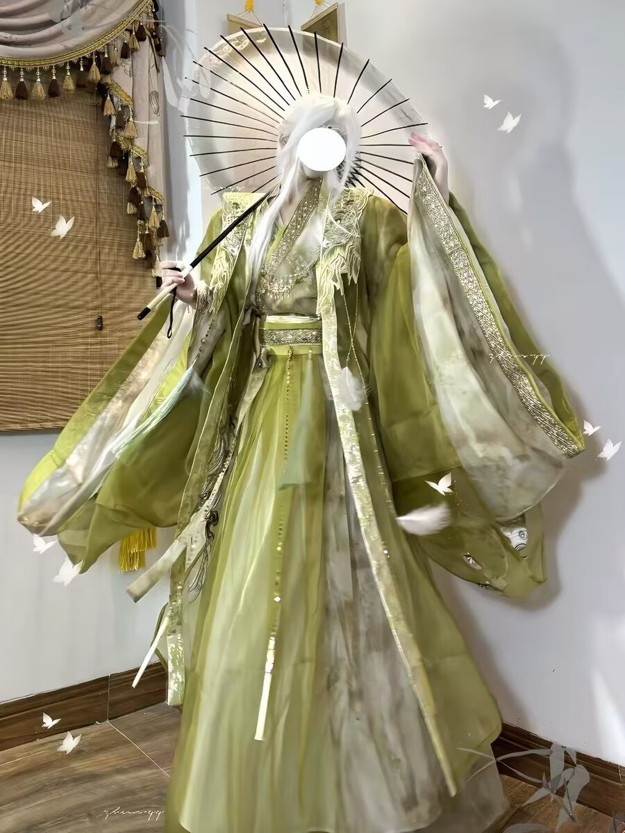 Traje Hanfu de Guerreiro Wuxia - Embroidery Gradient avaliação e preço