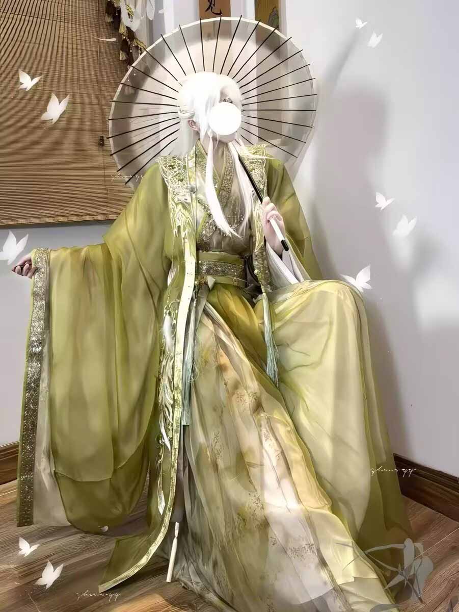 Traje Hanfu de Guerreiro Wuxia - Embroidery Gradient avaliação e preço