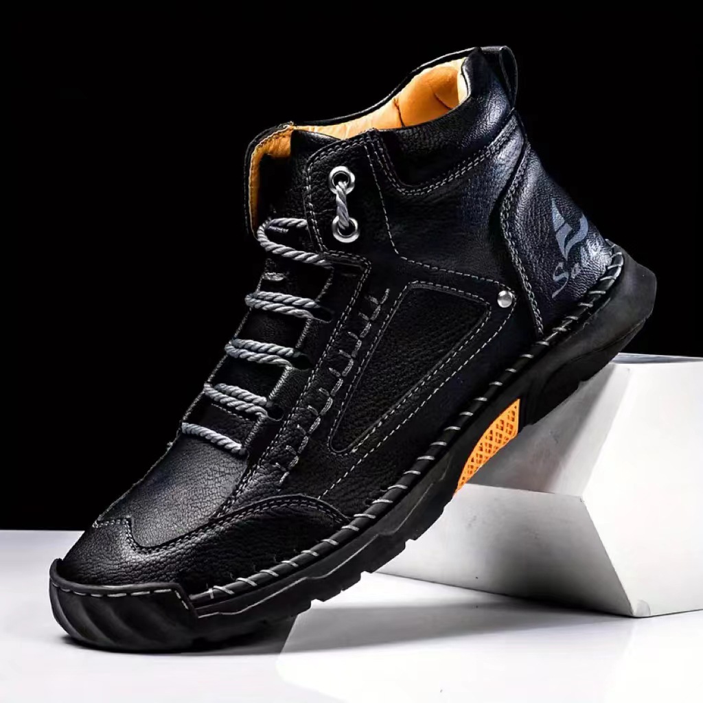 Botas masculinas costuradas à  - Embroidery Handicraft avaliação e preço
