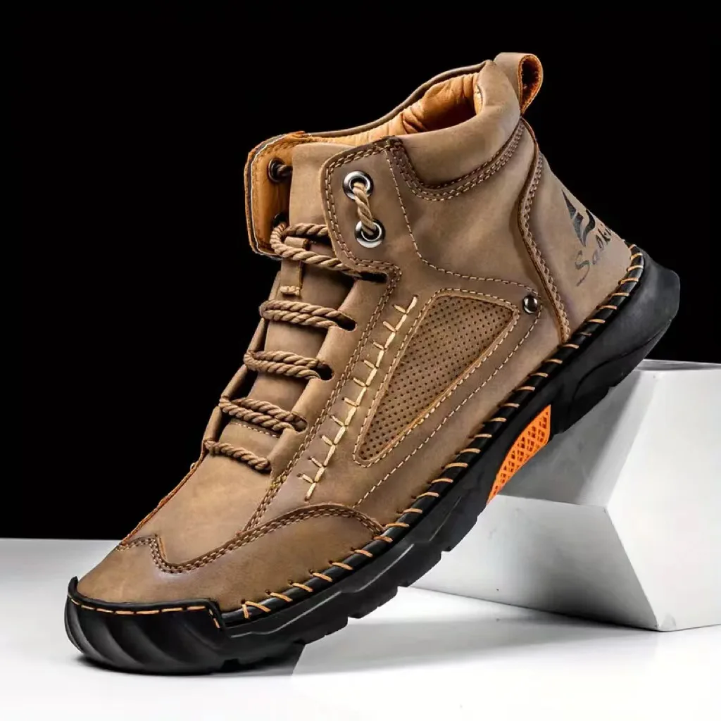 Botas masculinas costuradas à  - Embroidery Handicraft avaliação e preço