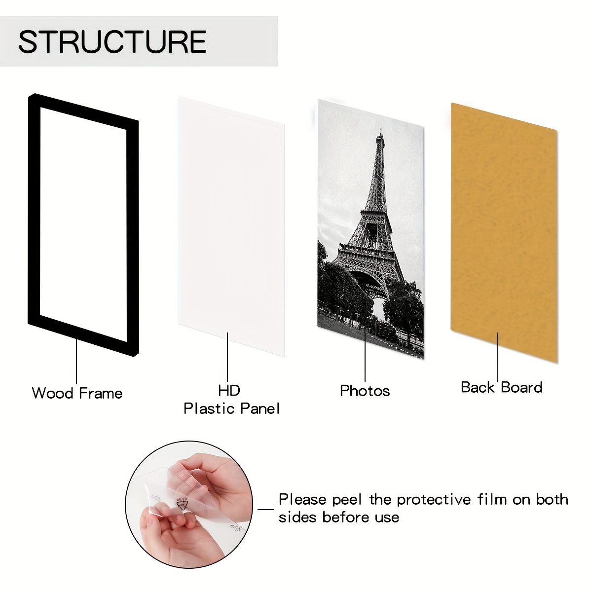 Conjunto de 5 peças de moldura - Frame Display Wood avaliação e preço