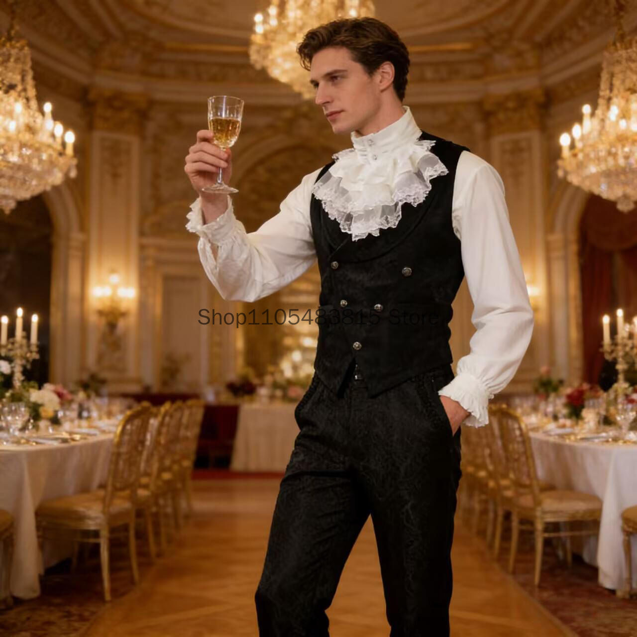 Colete Nobre Masculino Medieva - Embroidery Jacket avaliação e preço