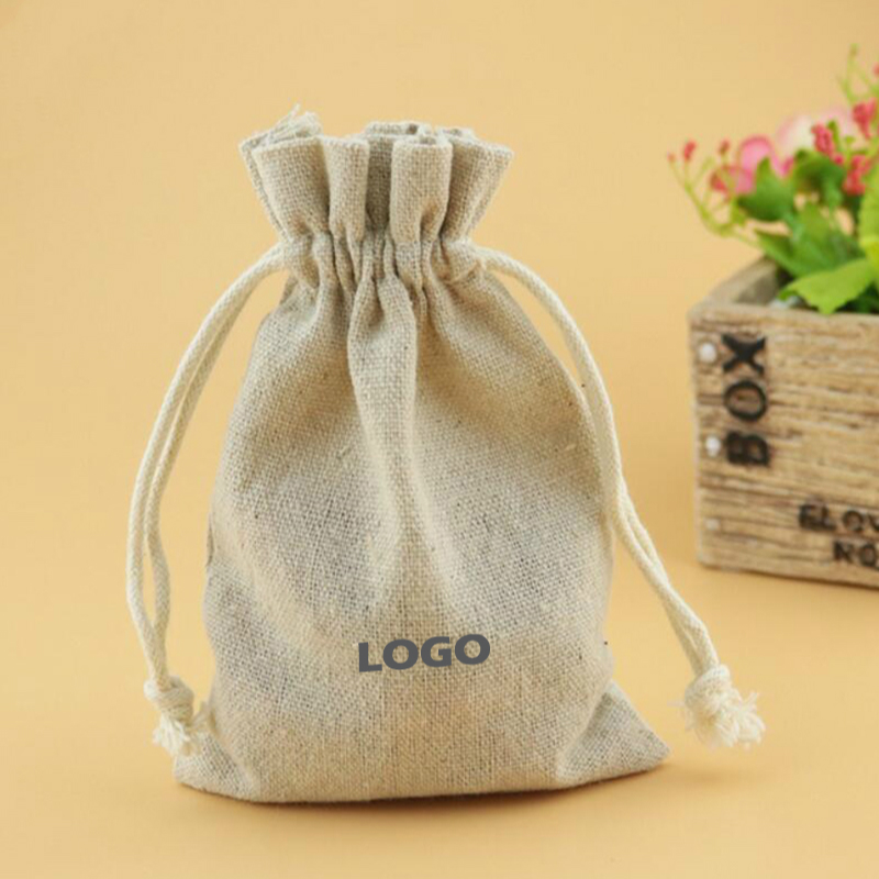 50 pçs sacos de cordão de linh - Linen Fabric Natural avaliação e preço