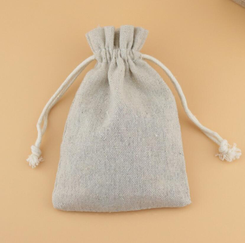 50 pçs sacos de cordão de linh - Linen Fabric Natural avaliação e preço
