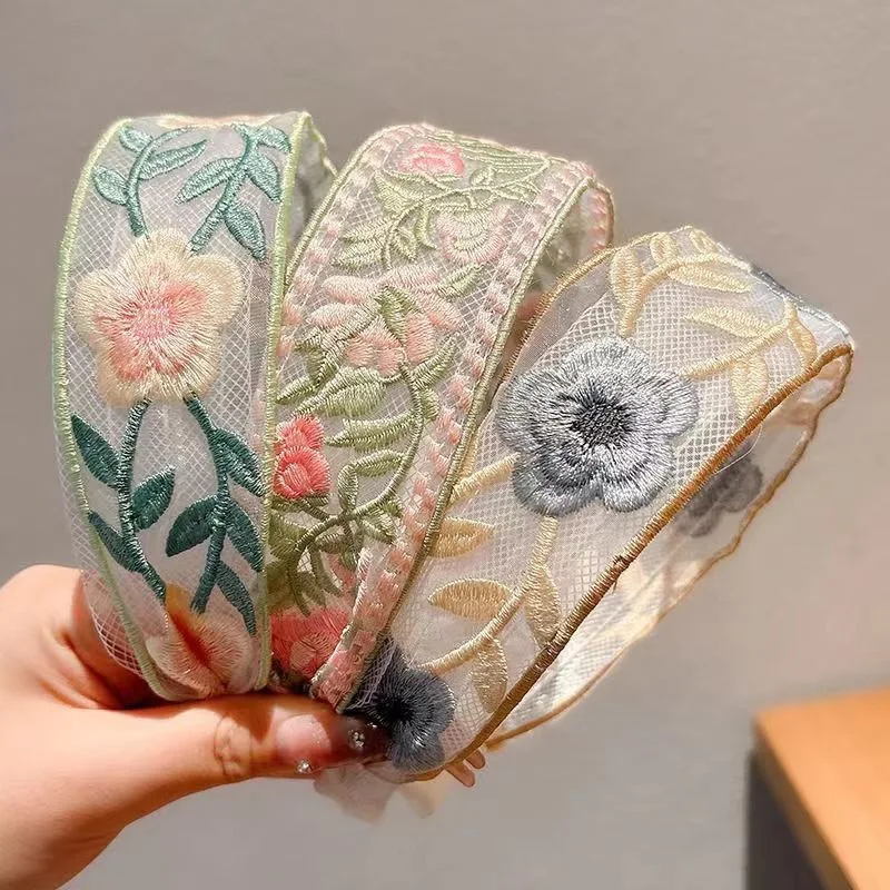 1/3 pçs elegante chiffon borda - Embroidery Zone avaliação e preço