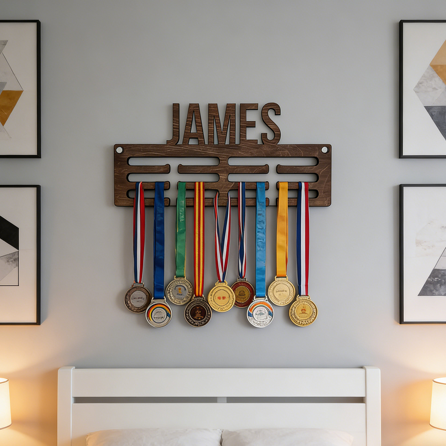 1 unidade de Porta-Medalhas de - Frame Display Wood avaliação e preço