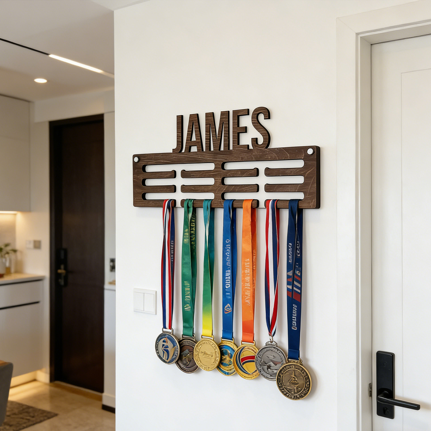 1 unidade de Porta-Medalhas de - Frame Display Wood avaliação e preço