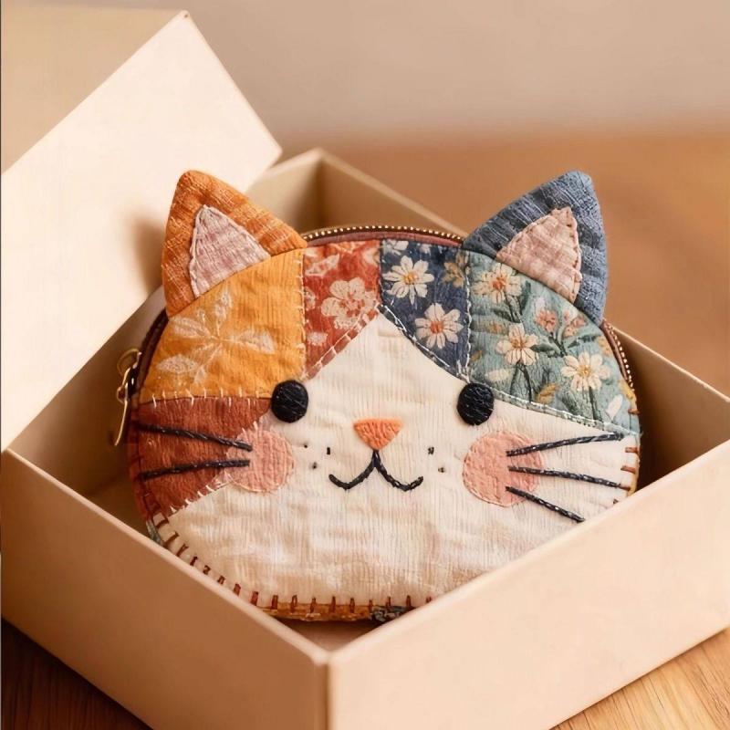Bolsa de Moedas de Gato em Pat - Embroidery Wallet avaliação e preço