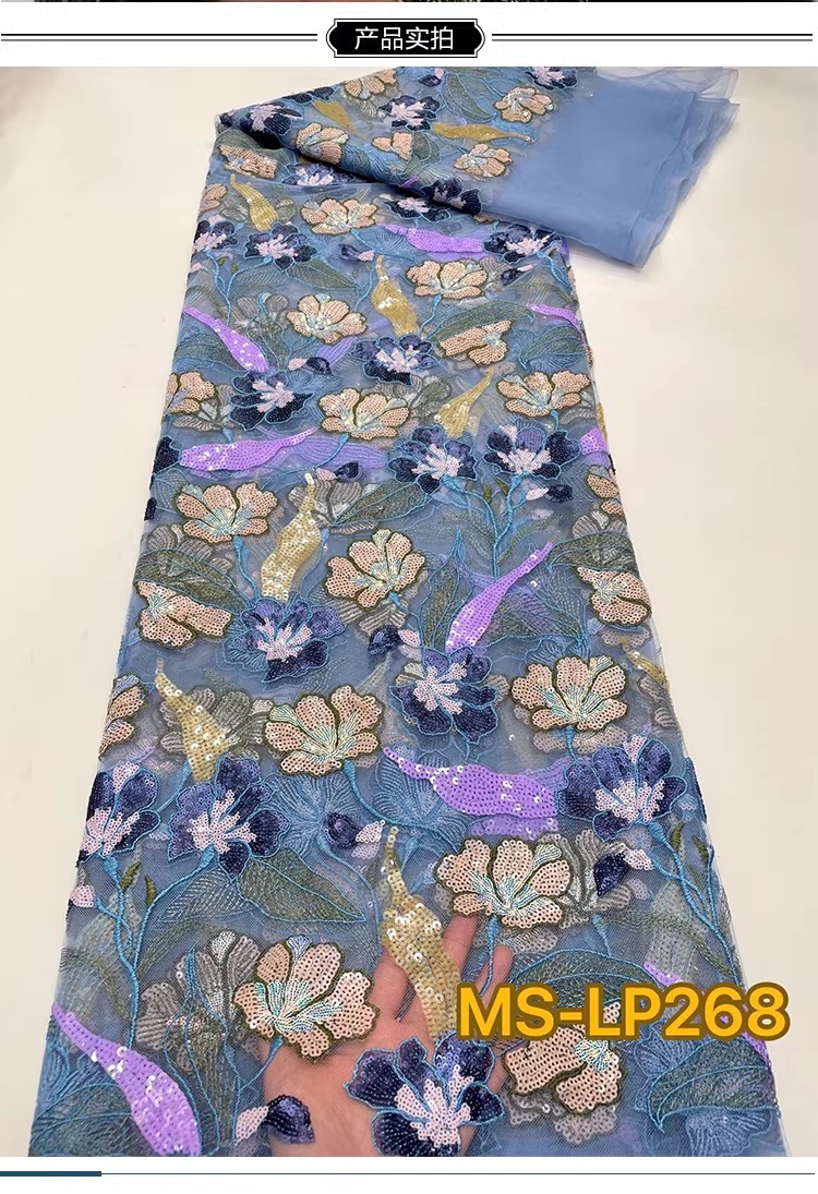 Tecido de luxo de 1 jarda com  - Embroidery Gradient avaliação e preço