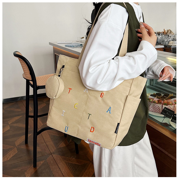 Bolsa de lona versátil com des - Embroidery Alphabet Designs avaliação e preço