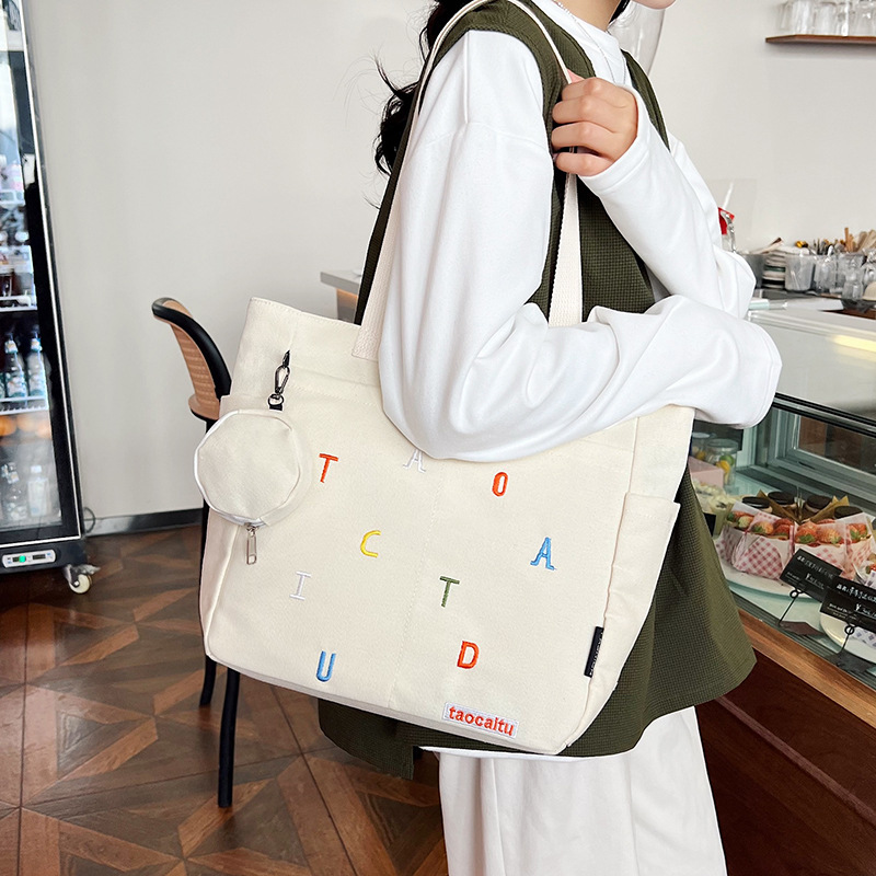 Bolsa de lona versátil com des - Embroidery Alphabet Designs avaliação e preço