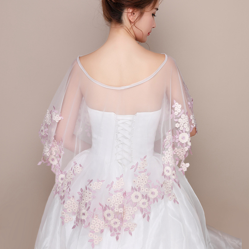 Sexy branco feminino bolero re - Embroidery Jacket avaliação e preço